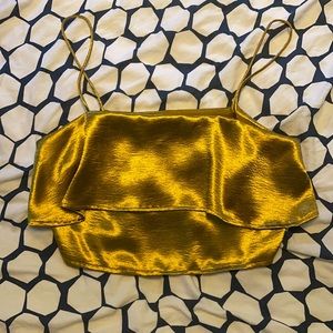 Gold crop top from silence and noise
